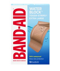 Band  Aid Tough Waterproof Extra Large 10 Strips