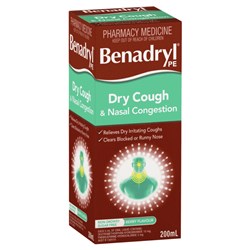Benadryl Pe Dry Cough  Nasal Congestion 200ml