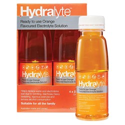 Hydralyte Orange Liquid 4x 250mL