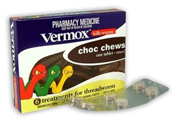 Vermox Choc Chews 6 Tablets