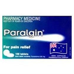 Paralgin 500mg 100 Tablets