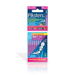 Piksters Size 1 Purple Interdental Brush 10 Pack