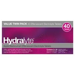 Hydralyte Apple Blackcurrant 40 Effervescent Tablets