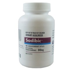 Sodibic 840mg  Sodium Bicarbonate 100 Capsules