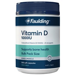 Faulding Remedy Vitiman D Cap 1000IU 500 Capsules