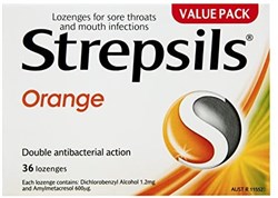 Strepsils Orange 36 Lozenges
