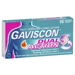 Gaviscon Dual Action 16 Tablets