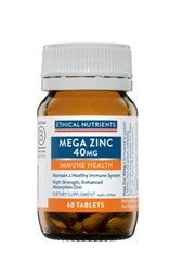 ETHICAL NUTRIENTS ETH NUT MEGA ZINC 40MG 60 TAB