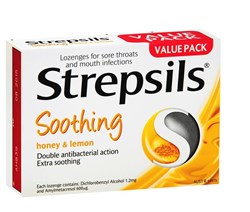 Strepsils Sore Throat Lozenges Honey  Lemon 48 Pack
