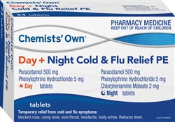 Chemists Own Cold Flu Day Night Relief PE 48 Tablets