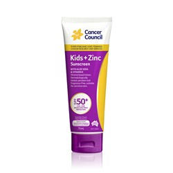 Cancer Council Kids 2hr  Zinc Sunscreen SPF50 75mL
