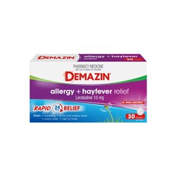 Demazin Allergy  Hayfever Relief 10mg 30Tablets