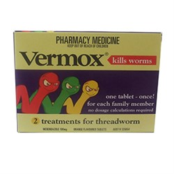 Vermox 100mg 2 Tablets
