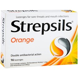 Strepsils Orange 16 Lozenges