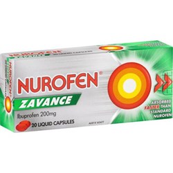 Nurofen Zavance Liquid 20 Capsules