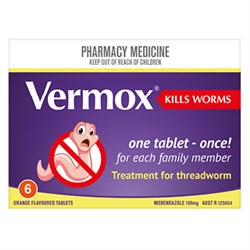 Vermox 100mg 6 Tablets