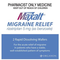 MAXALT MIGRAINE RELIEF 5MG 2 TABS